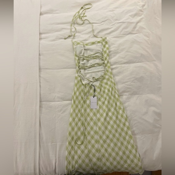 Isabelle Quinn Delilah Midi Dress Gingham Size S/M (US 6 or AU 10) NWT - Picture 12 of 14